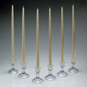 Light In The Dark 18 in. Tall Ivory Taper Candles (Set of 12)