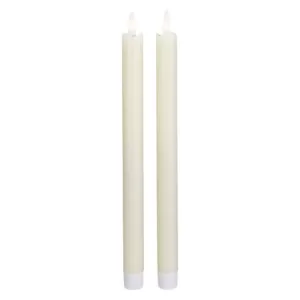 Northlight Set 2-Ivory Flameless Taper Christmas Candles 12 in.