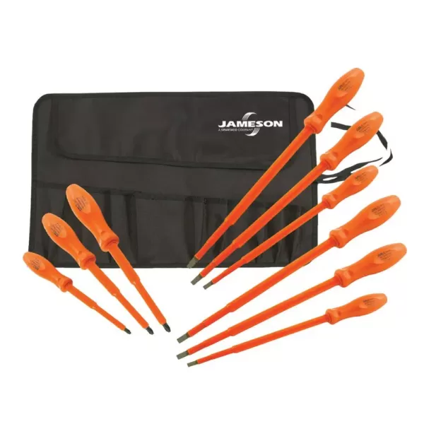 Jameson 9-Piece 1000-Volt Insulated Screwdriver Set