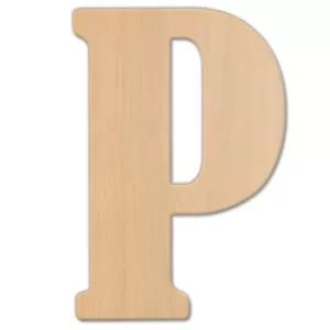 Jeff McWilliams Designs 15 in. Oversized Unfinished Wood Letter (P)