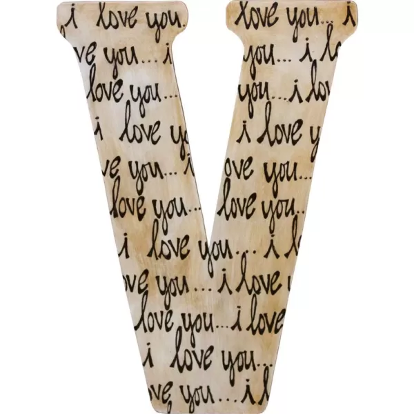 Jeff McWilliams Designs 15 in. Oversized Unfinished Wood Letter (V)