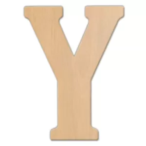 Jeff McWilliams Designs 15 in. Oversized Unfinished Wood Letter (Y)