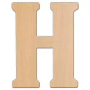 Jeff McWilliams Designs 23 in. Oversized Unfinished Wood Letter (H)