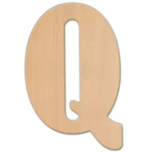 Jeff McWilliams Designs 23 in. Oversized Unfinished Wood Letter (Q)