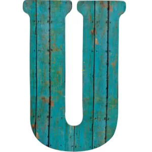 Jeff McWilliams Designs 23 in. Oversized Unfinished Wood Letter (U)