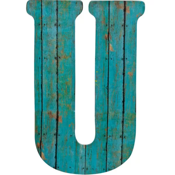 Jeff McWilliams Designs 23 in. Oversized Unfinished Wood Letter (U)