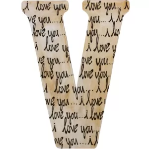 Jeff McWilliams Designs 23 in. OversizedUnfinished Wood Letter (V)