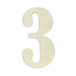 Jeff McWilliams Designs 18 in. Oversized Unfinished Wood Number 