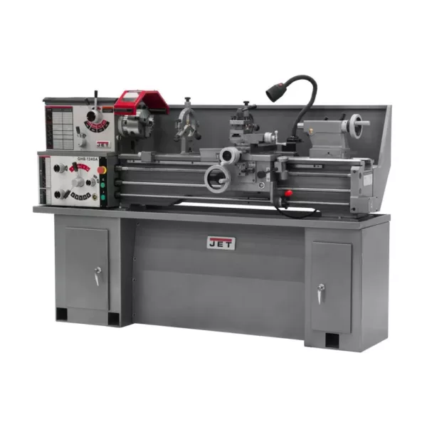 Jet 13 in. x 40 in. Geared Head Metalworking Bench Lathe without Stand, 2 HP 230-Volt 1PH, GHB-1340A