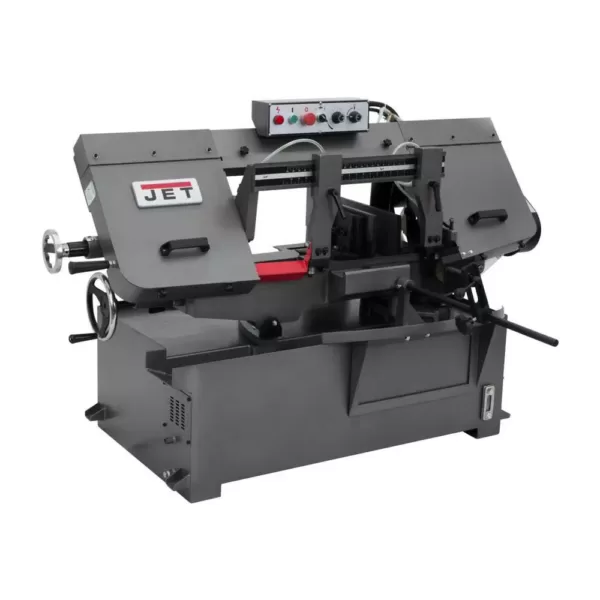 Jet 10 in. x 14 in. 1 HP, 230-Volt/460-Volt Metalworking Horizontal Mitering Bandsaw 3Ph