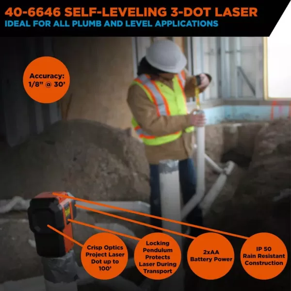 Johnson Self-Leveling 3 Dot Laser Level