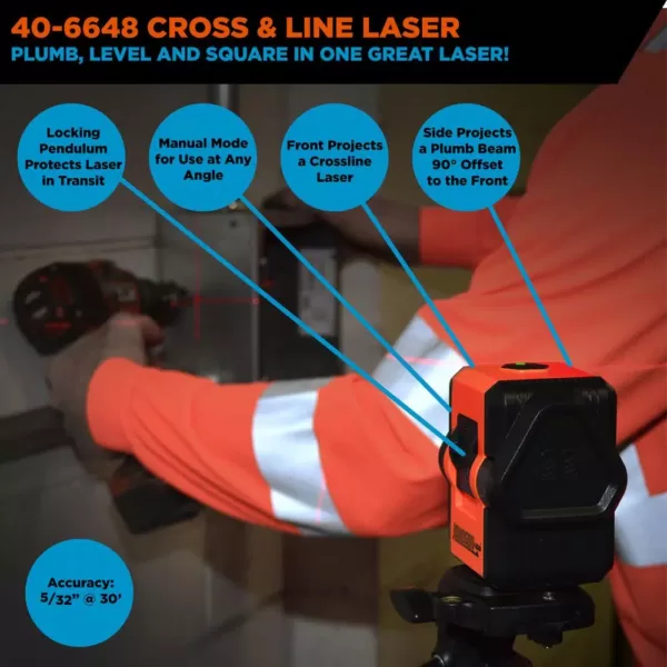 Johnson Self-Leveling Cross and Line Laser Level