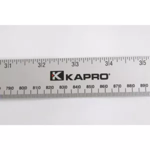 Kapro 36 in. Aluminum Ruler with Conversion Tables with English/Metric Graduations 1/16 and mm