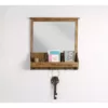 Kate and Laurel Stallard Rustic Brown Multi Function Mirror Memo Board