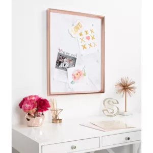 Kate and Laurel Calter Rose Gold Marble Magnetic Memo Board