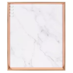 Kate and Laurel Calter Rose Gold Marble Magnetic Memo Board