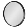 Kate and Laurel Medium Round Black Contemporary Mirror (25.59 in. H x 25.59 in. W)