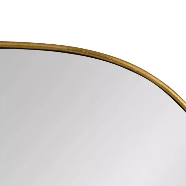 Kate and Laurel Medium Oval Gold Art Deco Mirror (35.5 in. H x 23.75 in. W)