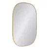 Kate and Laurel Medium Oval Gold Art Deco Mirror (35.5 in. H x 23.75 in. W)