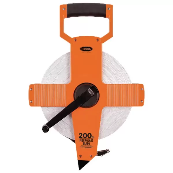 Keson 200 ft. Open Reel Fiberglass Tape Measure - Engineer's