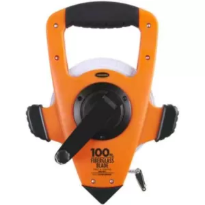 Keson 100 ft./30M Fiberglass Open Reel Tape Measure, 3x1 Rewind, ABS Housing, SAE and M