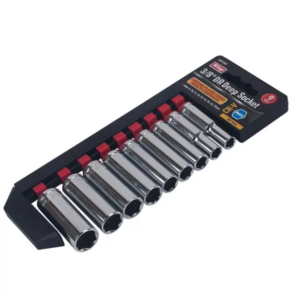 KING 3/8 in. Drive Metric Deep Socket Set (9-Piece)