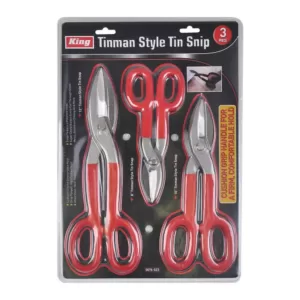 KING Tinman Style Tin Snips (3-Piece Set)