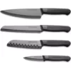 KitchenAid 4-Piece Ceramic Cutlery Set in Stone in Black