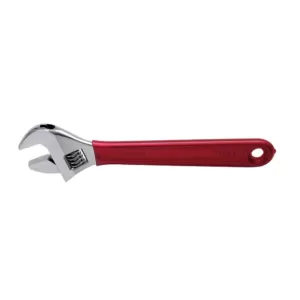 Klein Tools 1-1/2 in. Extra Capacity Adjustable Wrench with Plastic Dipped Handle