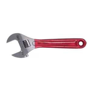 Klein Tools 15/16 in. Extra Capacity Adjustable Wrench with Plastic Dipped Handle