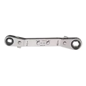 Klein Tools 1/4 in. x 5/16 in. Fully Reversible Ratcheting Offset Box Wrench