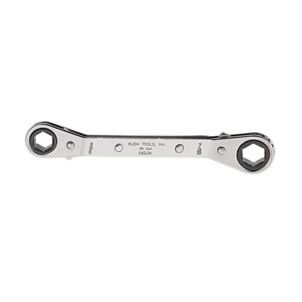 Klein Tools 3/8 in. x 7/16 in. Fully Reversible Ratcheting Offset Box Wrench