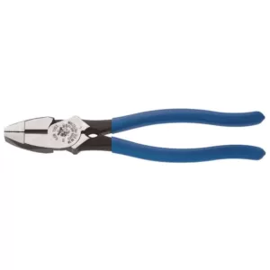 Klein Tools 9 in. Lineman's Bolt-Thread Holding 2000 Series High-Leverage Side Cutting Pliers