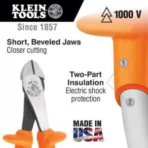 Klein Tools 8 in. Insulated High Leverage Diagonal Cutting Pliers