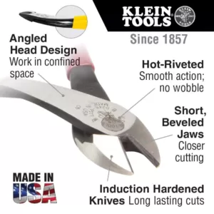 Klein Tools 8 in. Diagonal Cutting Pliers with Angled Head