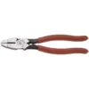 Klein Tools 9 in. Lineman's Bolt-Thread Holding Heavy Duty High Leverage Side Cutting Pliers