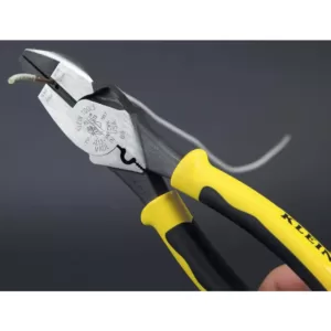 Klein Tools 9 in. High-Leverage Side Cutting Pliers with Wire Stripper/Crimper