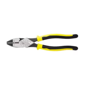 Klein Tools 9 in. High-Leverage Side Cutting Pliers with Wire Stripper/Crimper