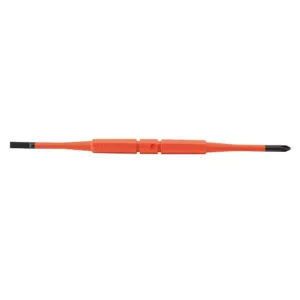 Klein Tools 2-in-1 Insulated Flip-Blade Screwdriver, #1 Phillips, 3/16 in. Slotted