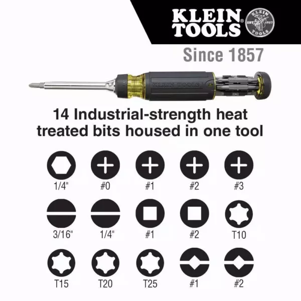 Klein Tools 15-in-1 Multi-Bit Ratcheting Screwdriver