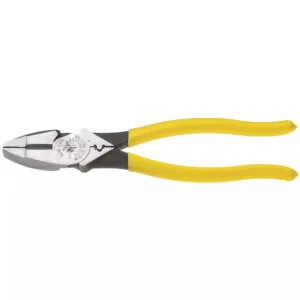 Klein Tools 9 in. High Leverage Side Cutting Pliers with Connector Crimping