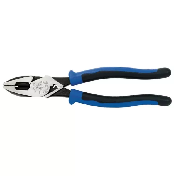 Klein Tools 9 in. Journeyman Heavy Duty Side Cutting Crimping and Tape Pulling Pliers