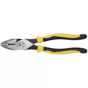 Klein Tools 9 in. Journeyman High Leverage Side Cutting Crimping Pliers