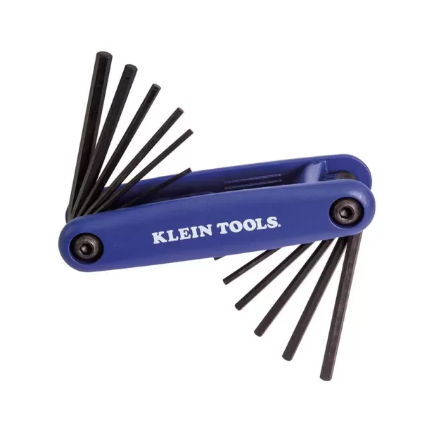 Klein Tools SAE/Metric Grip-It Folding Hex Key Set (12-Piece)