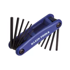 Klein Tools SAE/Metric Grip-It Folding Hex Key Set (12-Piece)