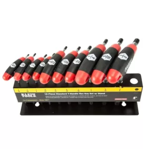 Klein Tools Journeyman SAE T-Handle Set with Stand (10-Piece)