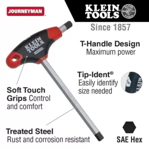 Klein Tools Journeyman SAE T-Handle Set with Stand (10-Piece)