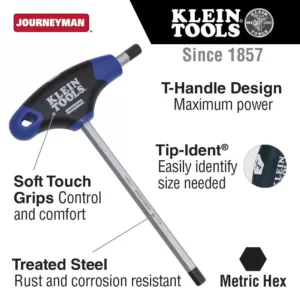 Klein Tools 6 in. Journeyman Metric T-Handle Set with Stand (8-Piece)