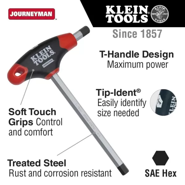 Klein Tools 3/8 in. x 4 in. Journeyman T-Handle Hex Key