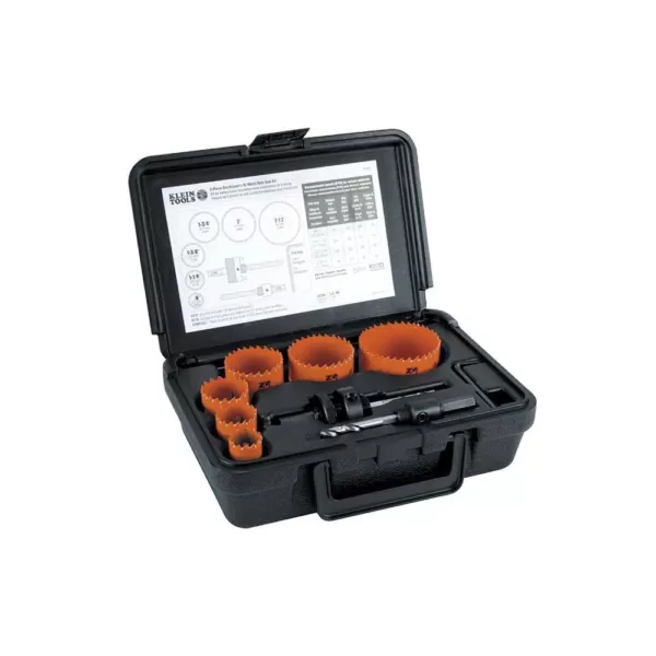 Klein Tools Bi-Metal Hole Saw Kit (8-Piece)